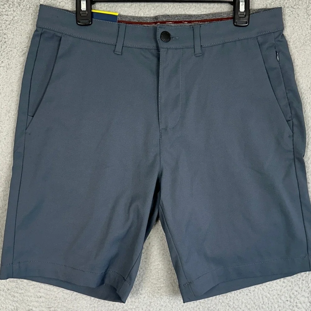NEW Jachs Shorts Mens 32 Navy Blue Performance Chino Golf Stretch Flat Front